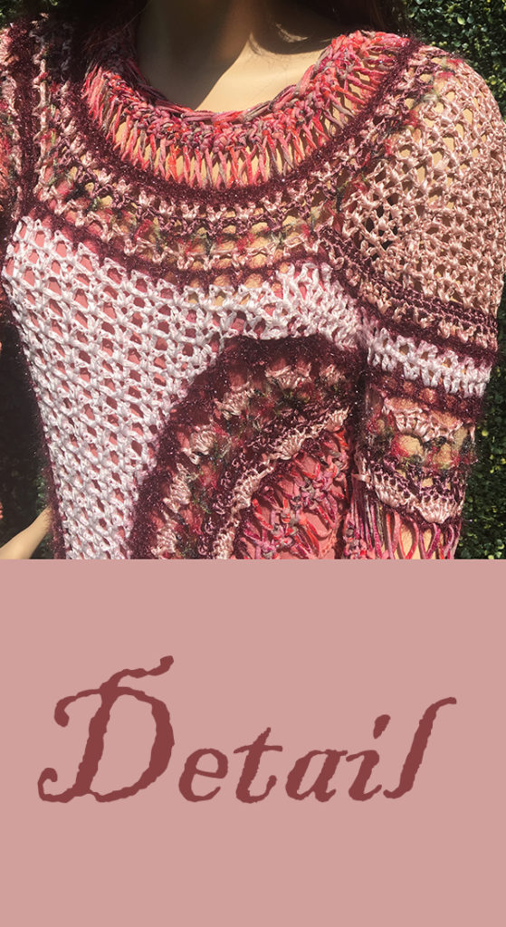 Robe crochet art, tricot artistique tricot d'art