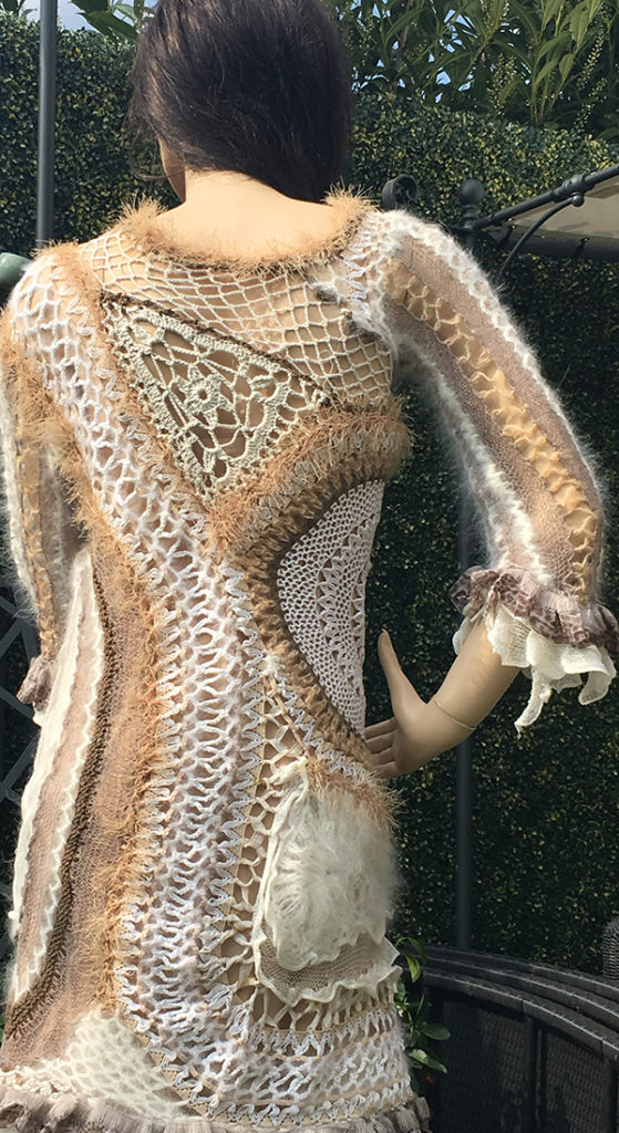 Robe-dentelle-tricot-crochet-fait-main-soie