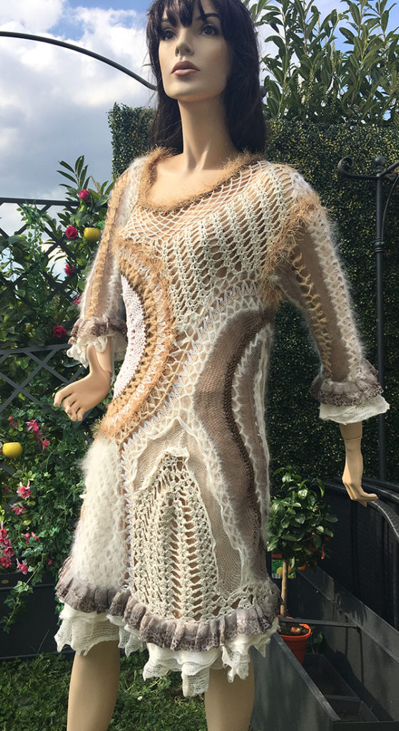 Robe crochet création Robe tricot art crochet dentelle et soie