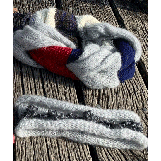 poncho multicolore au tricot main hyper tendance