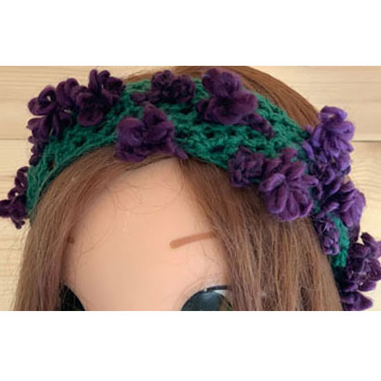 turban crochet main fleurs